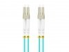 Lanberg Patchcord światłowodowy mm lc/upc-lc/upc duplex 3.0mm om3 50/125 10m aqua